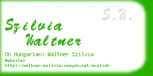 szilvia waltner business card